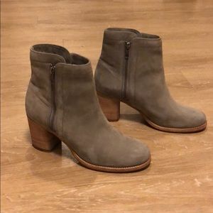 Frye double zip leather boots